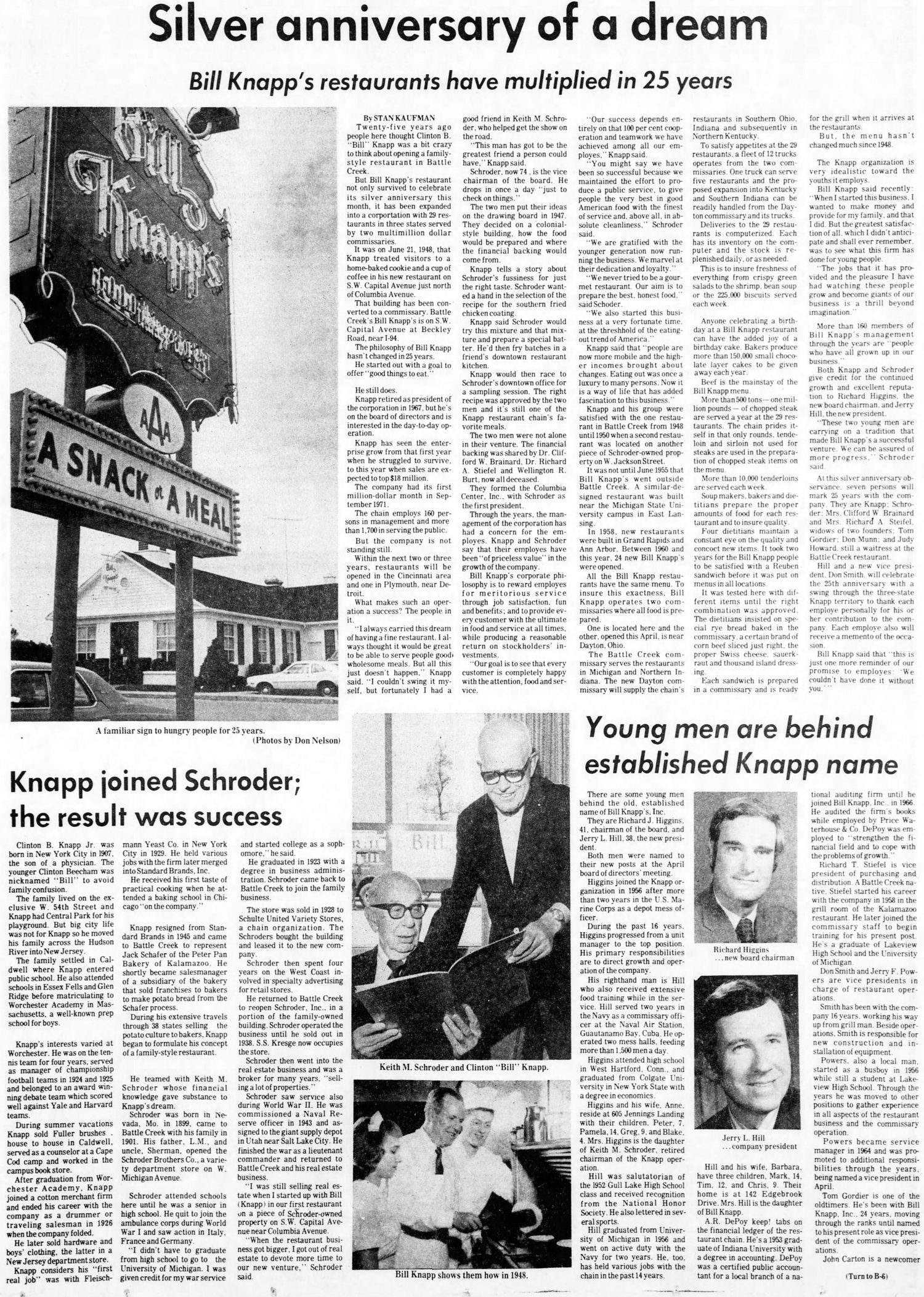 Bill Knapps - Jun 24 1973 Feature Article (newer photo)